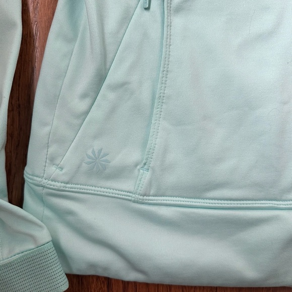 Beautiful Aqua Athleta Hooded Pull Over - Picture 4 of 11